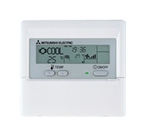 Mitsubishi Electric wall mounted air-conditioning controller.