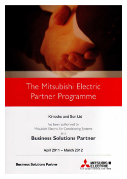 Mitsubishi Electric BSP certificate awarded to KSL air conditioning allowing a 5 year warranty to be offered, please call 01634 290999 for more details.
